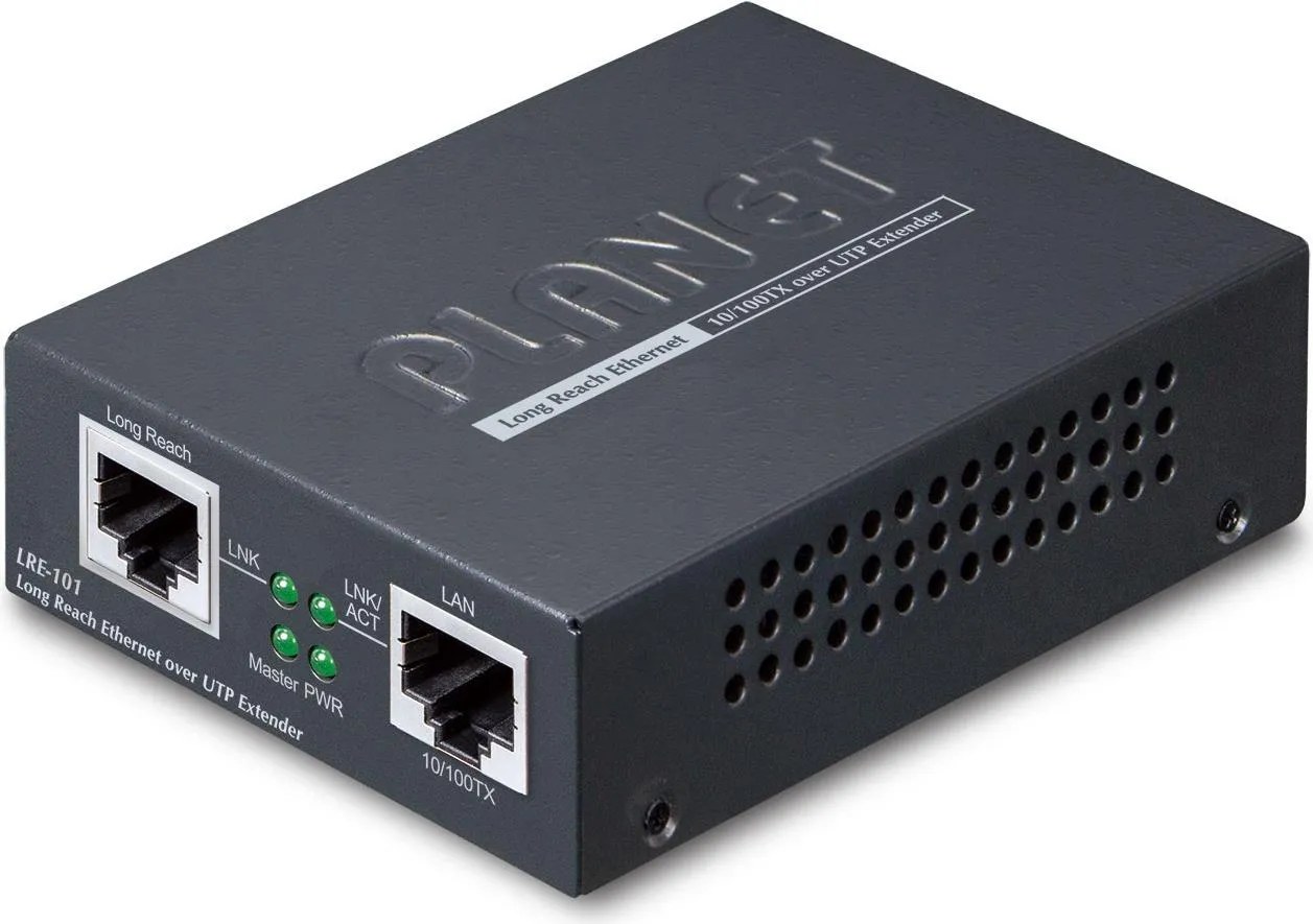 PLANET LRE-101 moltiplicatore di rete Ricevitore e trasmettitore di rete Nero 10, 300 Mbit/s