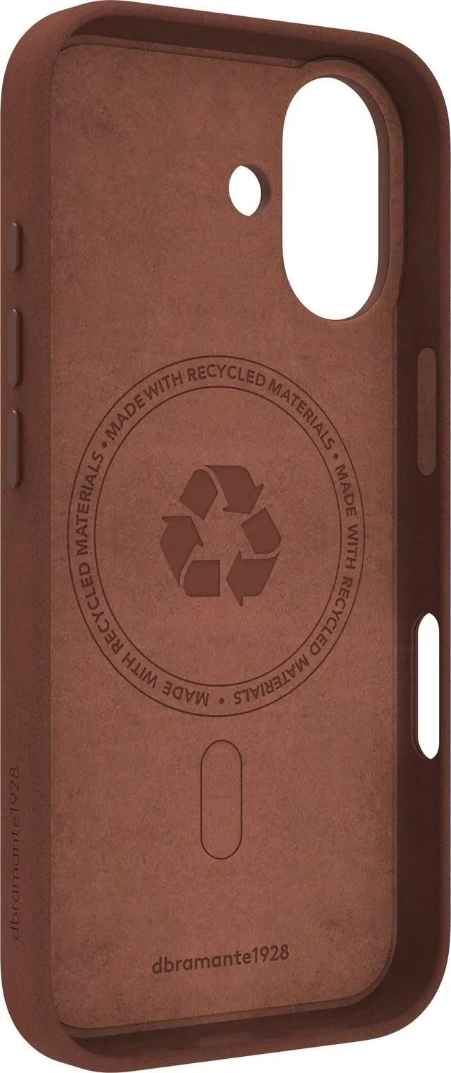dbramante1928 Roskilde - Hintere Abdeckung fÃ¼r Mobiltelefon - MagSafe-KompatibilitÃ¤t - genarbtes Leder - Dark Tan - fÃ¼r Apple iPhone 17 (RO63GT006636)