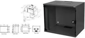 Digitus DN-19 09-U-S-SW rack 9U Da parete Nero