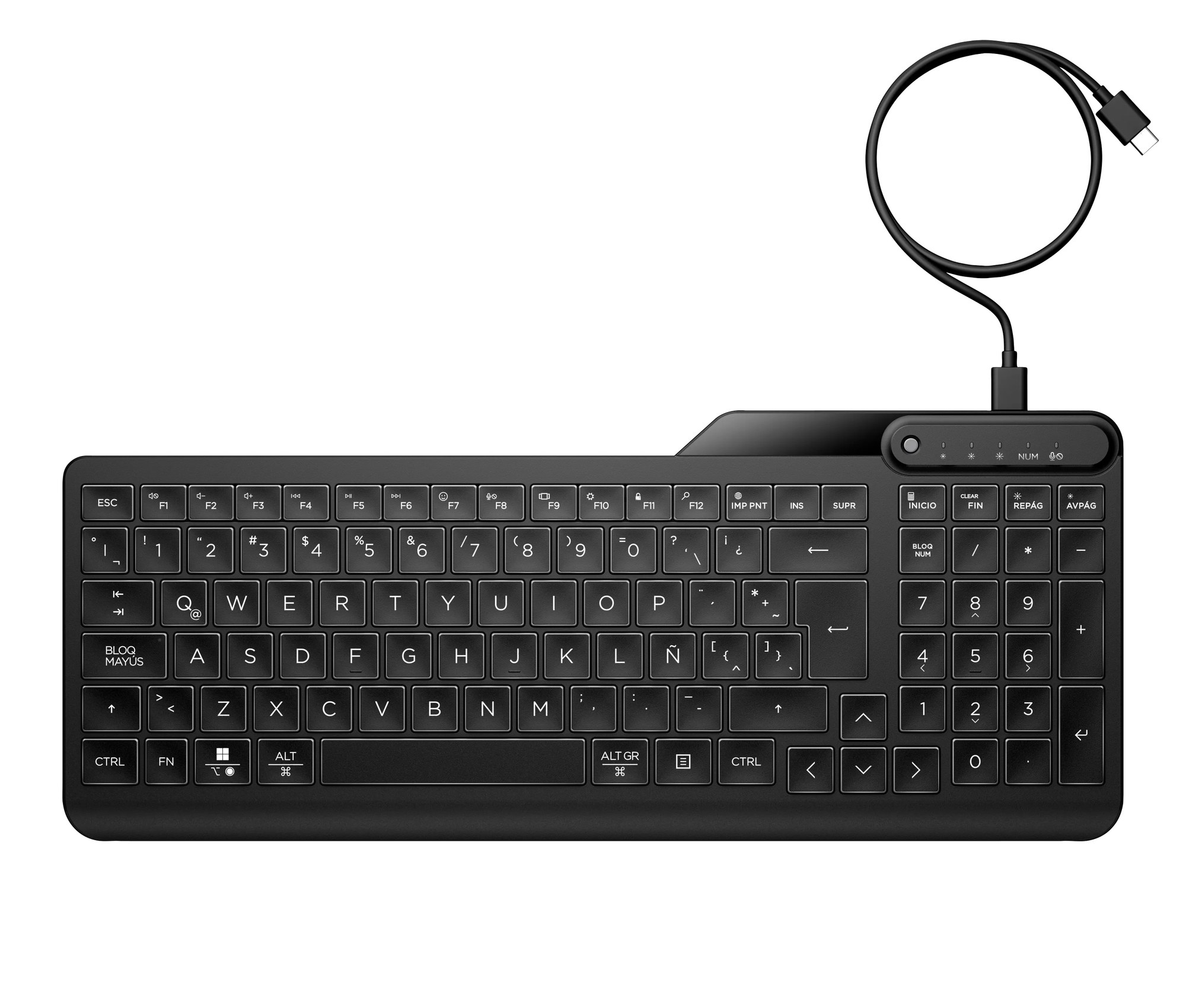 HP Tastiera cablata retroilluminata multidispositivo 405