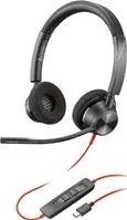 POLY Blackwire 3320 USB-C Headset Auricolare Cablato A Padiglione Ufficio USB tipo-C Nero
