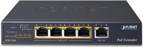 PLANET POE-E304 moltiplicatore di rete Ricevitore e trasmettitore di rete Blu 10, 100, 1000 Mbit/s
