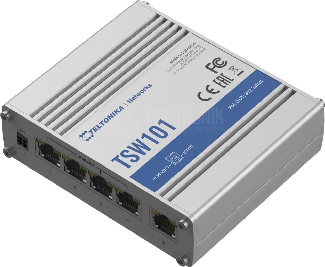 Teltonika TSW101 Gigabit Ethernet (10/100/1000) Supporto Power over Ethernet (PoE) Metallico