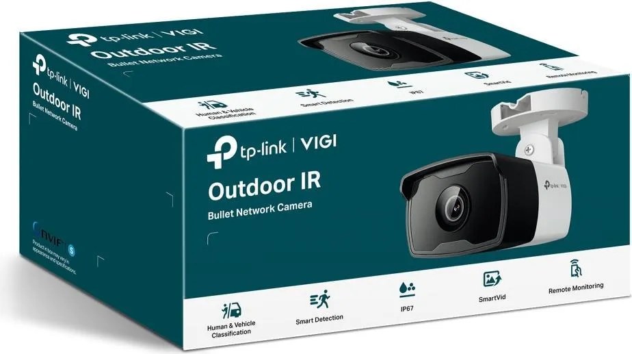TP-Link VIGI C340I V1 - Netzwerk-Ãberwachungskamera - Bullet - AuÃenbereich - wetterfest - Farbe (Tag&Nacht) - 4 MP - 2560 x 1440 - M12-Anschluss - feste Brennweite - LAN 10/100 - H.264, H.265, H.265+, H.264+ - Gleichstrom 12 V / PoE (VIGI C340I(4MM))