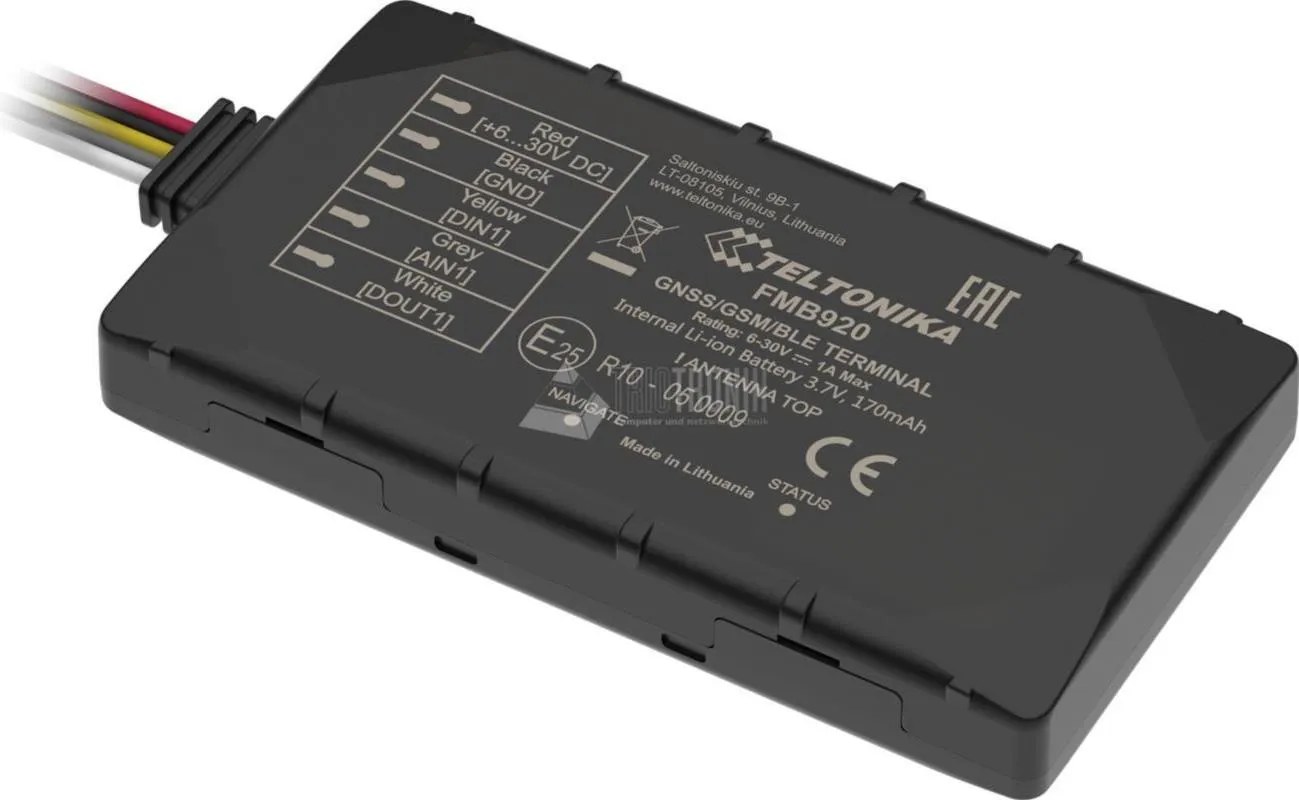 Teltonika FMB920 localizzatore GPS Universale 0,128 GB Nero