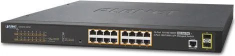 PLANET GS-4210-16P2S switch di rete Gestito L2/L4 Gigabit Ethernet (10/100/1000) Supporto Power over Ethernet (PoE) 1U Blu