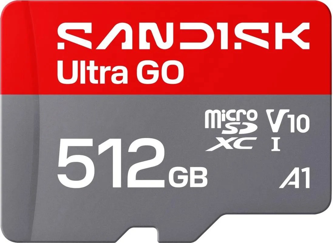 SanDisk Ultra GO microSDXC Speicherkarte 512 GB UHS-I V10 A1 190 MB/s