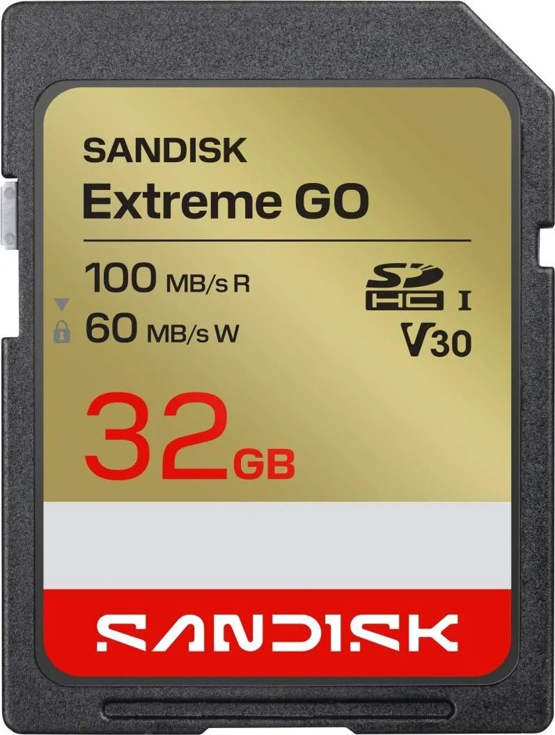 SanDisk SDHC Extreme GO 32GB (UHS-1, R 100MB/s / W60MB/s, 4K) (00226984)