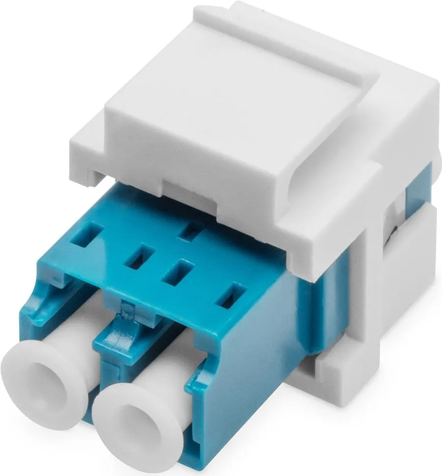 Supporto keystone per adattatore LC (con adattatore LC/LC duplex, monomodale OS2, blu) incluso