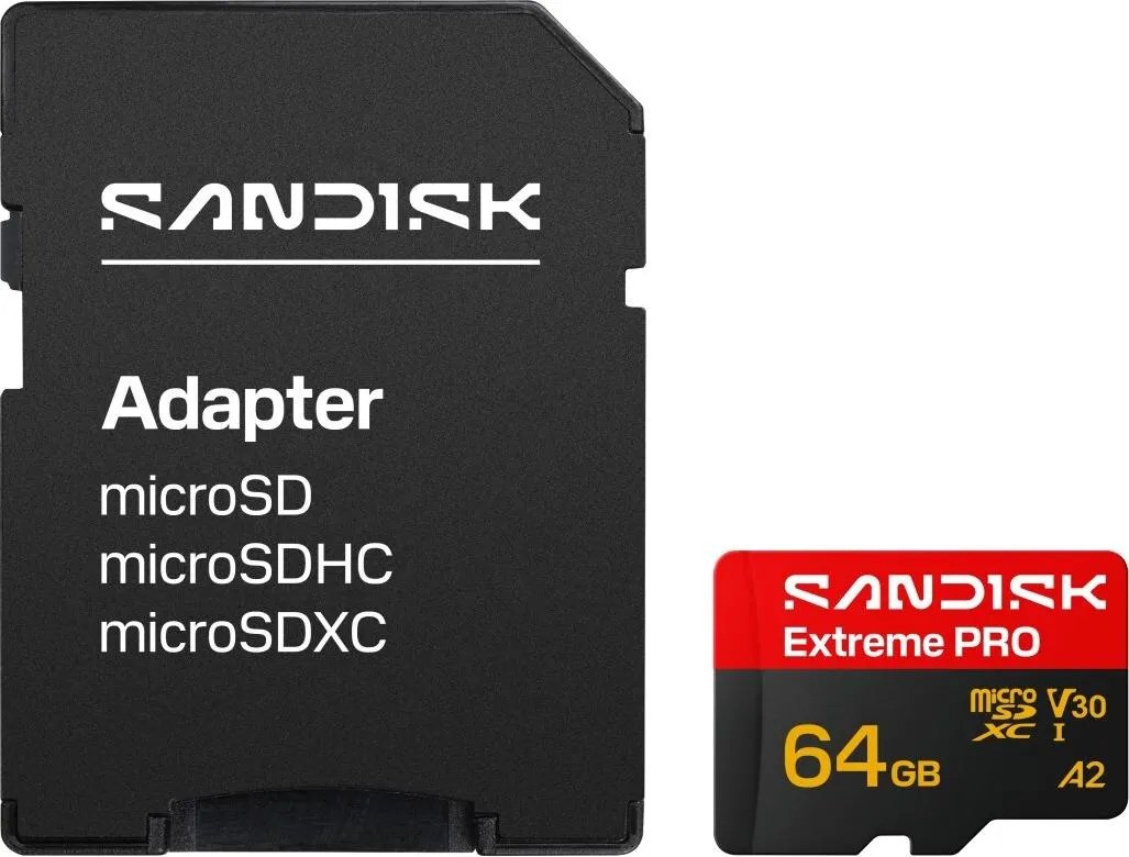 SanDisk Extreme PRO microSDXC 64GB UHS-I U3 V30 bis 200 MB/s Lesen
