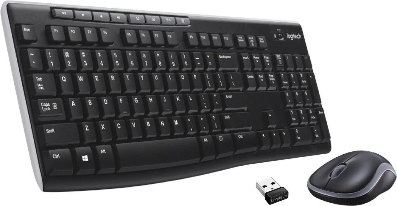 Logitech MK270 tastiera Mouse incluso Casa RF Wireless QWERTY US International Nero