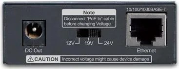 PLANET POE-172S divisore di rete Nero Supporto Power over Ethernet (PoE)
