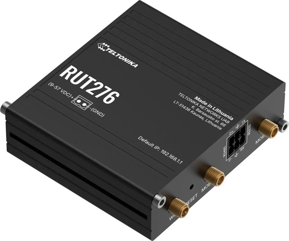 Teltonika RUT276 Router cellulare industriale 5G Wi-Fi, RS232 e RS485