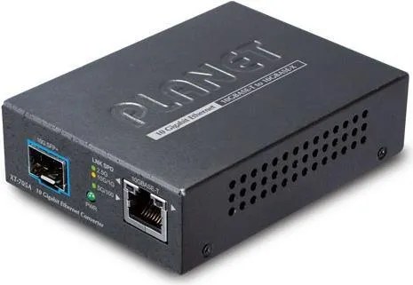 PLANET XT-705A convertitore multimediale di rete 10000 Mbit/s Modalita multipla, Modalita singola