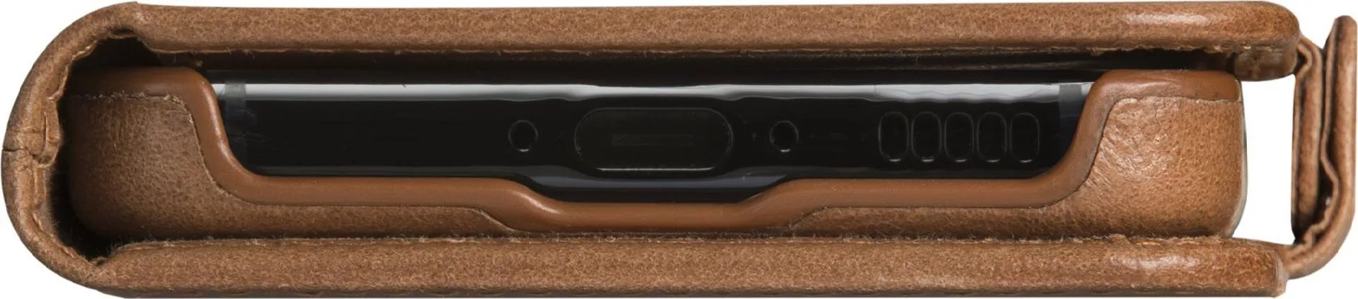 dbramante1928 Lynge - Flip-HÃ¼lle fÃ¼r Mobiltelefon - genarbtes Leder - Hellbraun - fÃ¼r Samsung Galaxy S25 (LMSSGTDT6469)