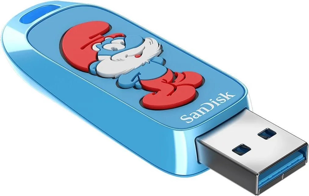 SanDisk Smurfs unita flash USB 128 GB USB tipo A 3.2 Gen 1 (3.1 Gen 1) Blu