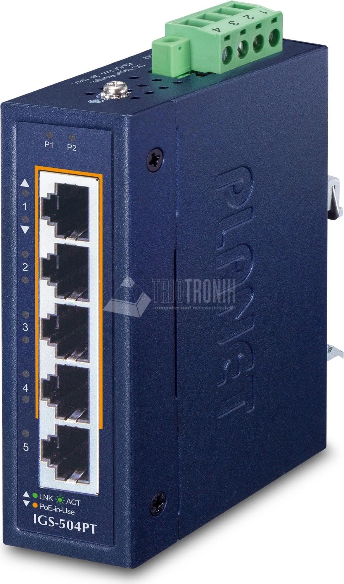 PLANET 10/100/1000T 802.3at PoE + Non gestito Gigabit Ethernet (10/100/1000) Supporto Power over Ethernet (PoE) Blu