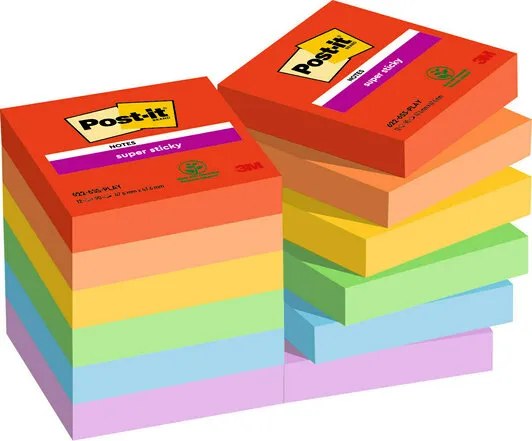 Foglietti Post-it® Super Sticky Playful conf. 12 blocchetti …