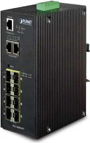 PLANET IGS-10080MFT switch di rete Gestito Gigabit Ethernet (10/100/1000) Blu, Bianco