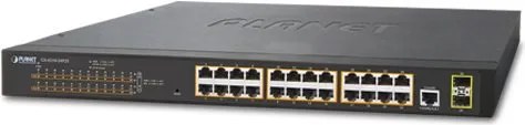 PLANET GS-4210-24P2S switch di rete Gestito L2/L4 Gigabit Ethernet (10/100/1000) Supporto Power over Ethernet (PoE) 1U Blu