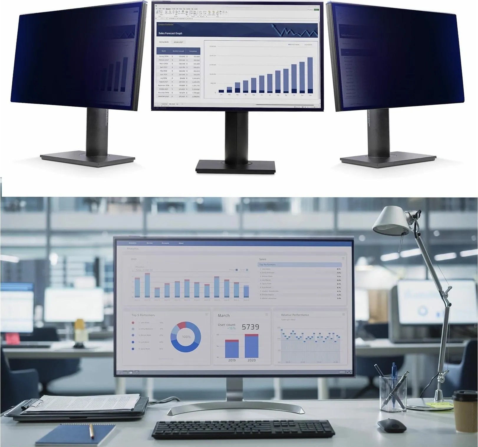 STARTECH.COM Privacy Filter fur 54,61cm 21,5Zoll 16:9monitor AufhÃ¤ngung Acryl Blaulicht-Blickschutzfilter TAA-konform (2169A-PRIVACY-SCREEN)