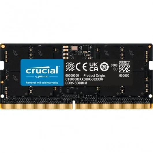 PARTI DI RICAMBIO CRUCIAL 16GB DDR5-4800 SODIMM