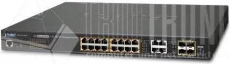 PLANET GS-4210-16P4C switch di rete Gestito L2/L4 Gigabit Ethernet (10/100/1000) Supporto Power over Ethernet (PoE) 1U Blu