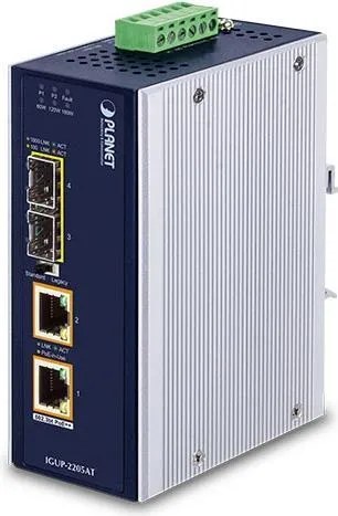 PLANET IGUP-2205AT convertitore multimediale di rete 1000 Mbit/s Modalita multipla, Modalita singola Blu