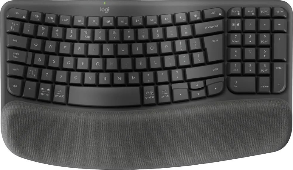Logitech ERGO Wave Keys tastiera Ufficio RF senza fili + Bluetooth QWERTY US International Grafite
