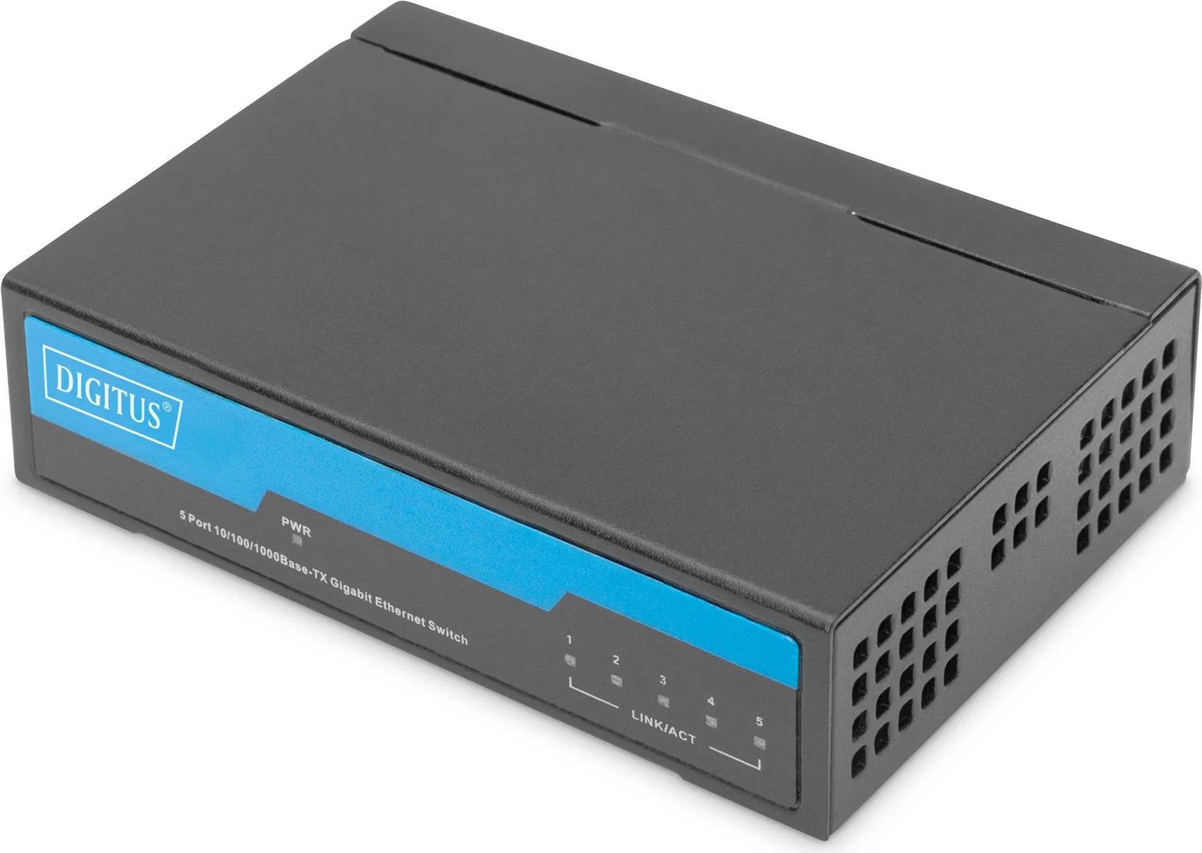 Switch non gestito 5 porte Gigabit Ethernet 10/100/1000 Mini Metal Box