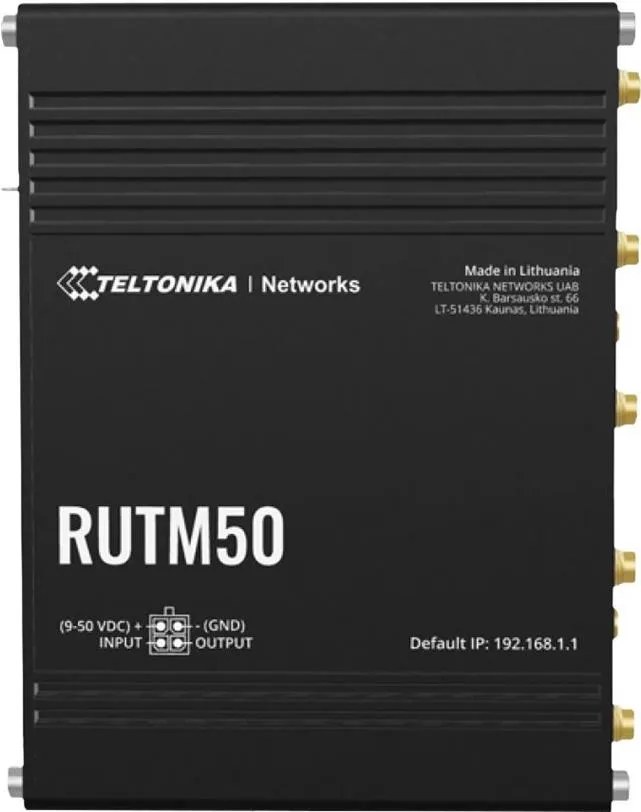 Teltonika RUTM50 router wireless Gigabit Ethernet Dual-band (2.4 GHz/5 GHz) 5G Nero