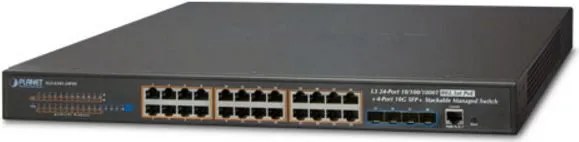PLANET SGS-6341-24P4X switch di rete Gestito L3 Gigabit Ethernet (10/100/1000) Supporto Power over Ethernet (PoE) 1U Nero