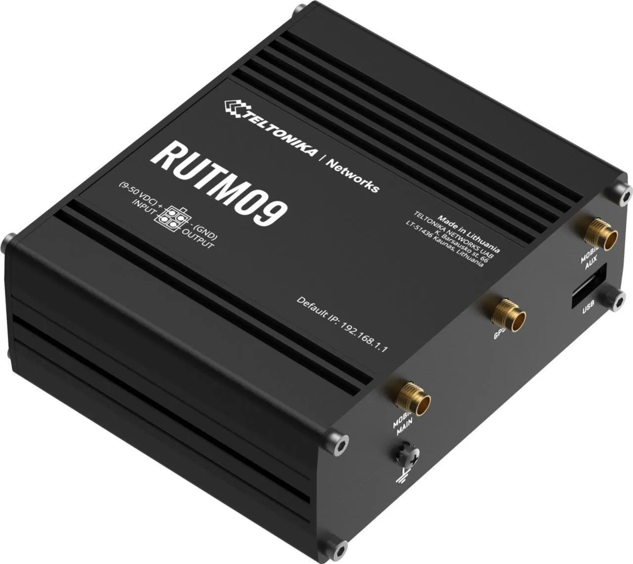 Teltonika RUTM09 router cablato Gigabit Ethernet Nero