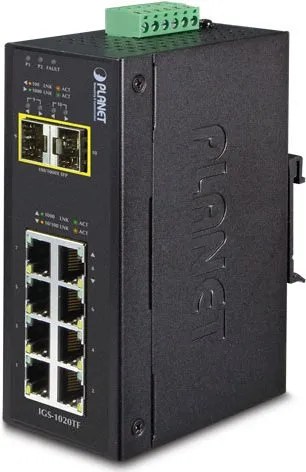 PLANET IGS-1020TF switch di rete Non gestito Gigabit Ethernet (10/100/1000) Blu