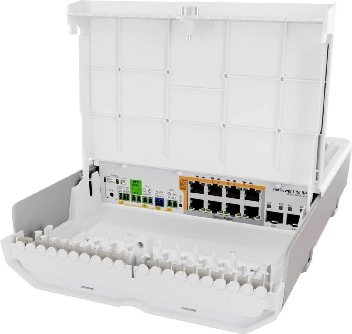Mikrotik netPower Lite 8P Gigabit Ethernet (10/100/1000) Supporto Power over Ethernet (PoE) Bianco