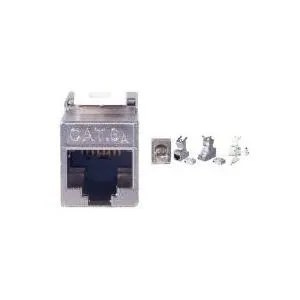 Modulo Keystone CAT 6A - schermato con supporto dei cavi intelligente - Argento - Rj-45 - 19 g - Cina