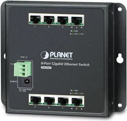 PLANET WGS-803 switch di rete Non gestito L2 Gigabit Ethernet (10/100/1000) Nero