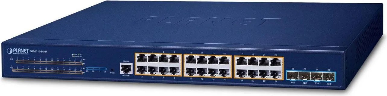 Planet SGS-6310-24P4X Switch Ethernet Gigabit Layer 3 Gestito 24-Port
