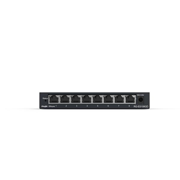 Reyee 8-Port 1Gbit unmanaged Desktop Switch MetallgehÃ¤use - Switch - 16 Gbps (RG-ES108GD)