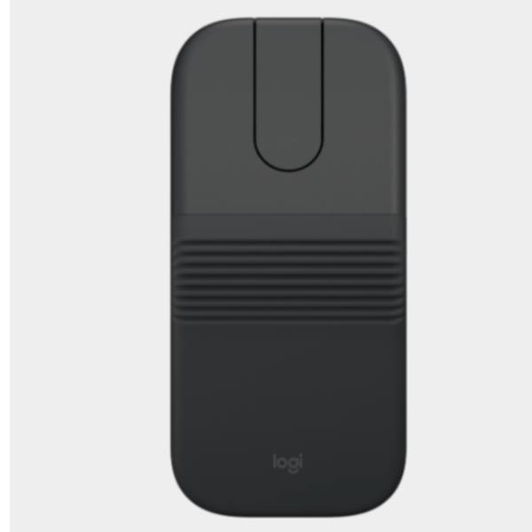 Logitech Mobi Fold Grafit Bluetooth-Maus, kabellos, faltbar, USB-C, Anpassbar via Logitech Options+