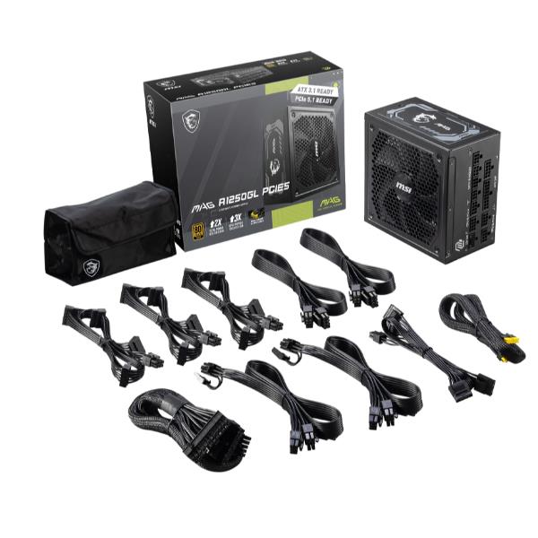 MSI MAG A1250GL PCIE5 ALIMENTATORE 1.250W 80 PLUS …