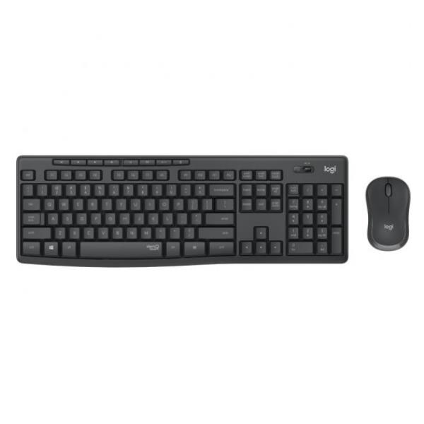 Logitech MK295 Silent - Set mouse e tastiera - senza fili - 2.4 GHz - Spagnola - grafite
