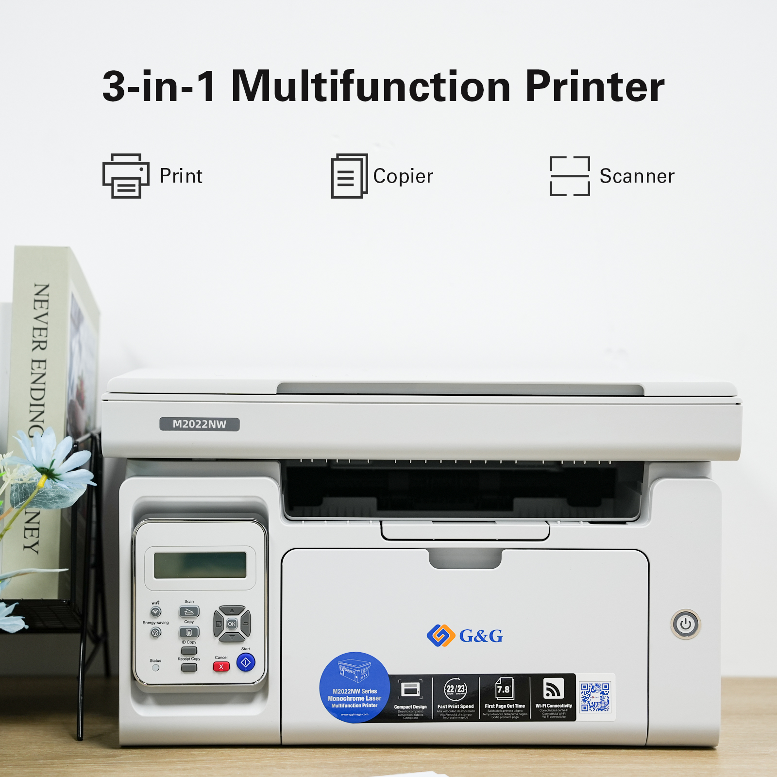 G&G M2022NW MULTIFUNZIONE A4 22PPM WI-FI FLATBED
