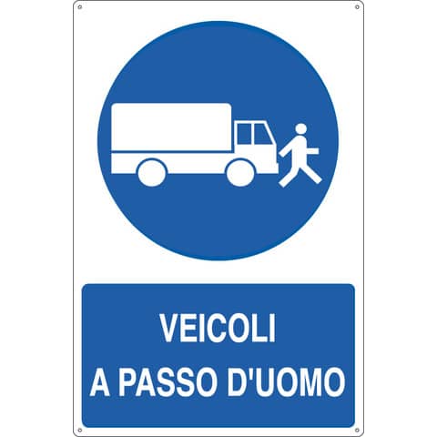 Cartello segnalatore - 50x70 cm - VEICOLI A …