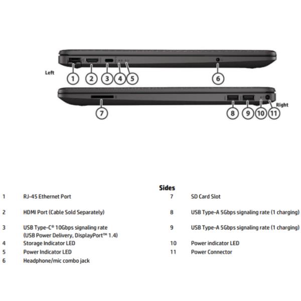 HP 250RT G9 15.6" INTEL CELERON N150 RAM …