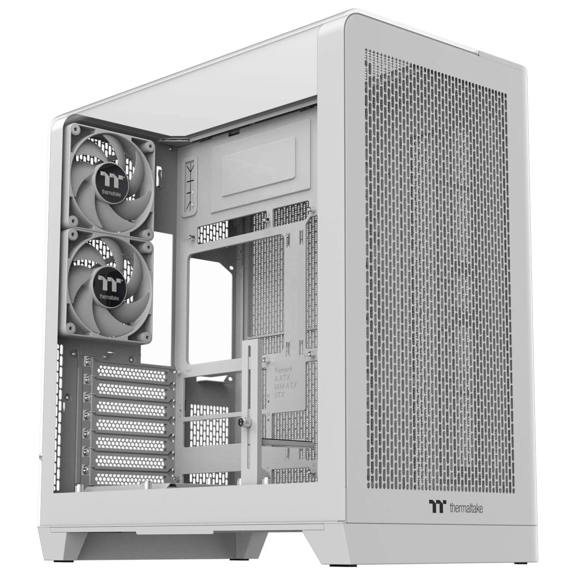 Thermaltake View 390 Air, Midi Tower, PC, Bianco, ATX, micro ATX, Mini-ITX, SPCC, Vetro temperato, Gaming