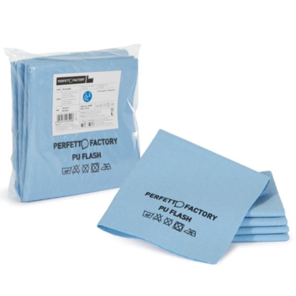 Conf 5 Panni in PU flash 34x36cm blu …