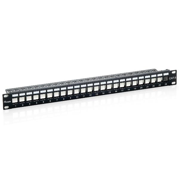 EQUIP CAT.6 PANEL FOR 24 KEYSTONE JACKS