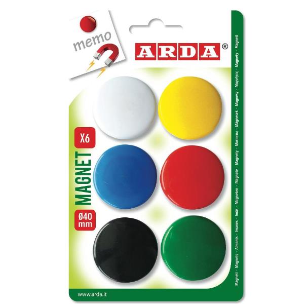 ARDA MAGNETI IN PLASTICA DIAMETRO 40 mm COLORI …