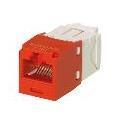 PANDUIT PRESA MINICOM RJ45U CAT.6 ROSSO